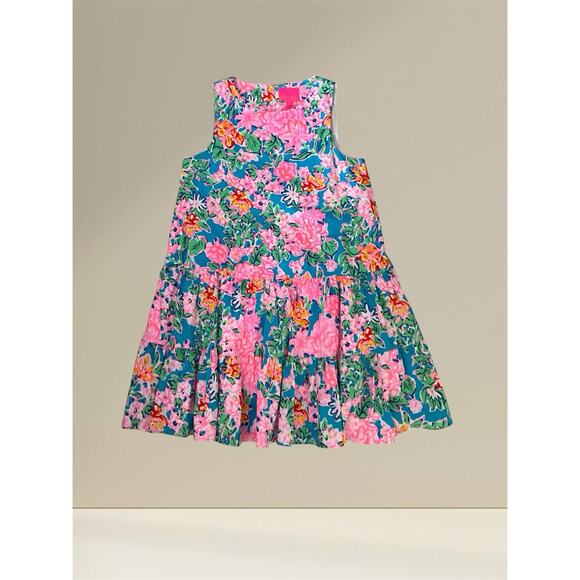 LILLY PULITZER NWT Pink Floral Sun Dress Medium Colorful Beach Resort Vacation - Picture 16 of 16